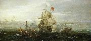 Aert Anthonisz A French Ship and Barbary Pirates Spain oil painting artist